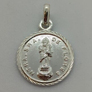 MEDALLA VIRGEN DE FLORES DE BODONAL PLATA DE LEY  1001-16L-VFB