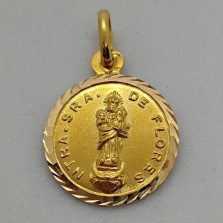 MEDALLA VIRGEN DE FLORES DE BODONAL ORO DE LEY  1001-17L-VFB  21540  6/26