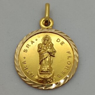 MEDALLA VIRGEN DE FLORES DE BODONAL ORO DE LEY  1001-20L-VFB 31540 6/26