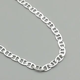 CADENA PLATA ESLABÓN BANANA 50 CM